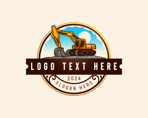 Excavator Construction Machinery Logo