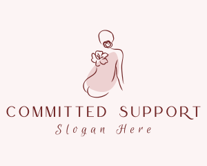 Woman Flower Spa logo design