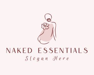 Woman Flower Spa logo design