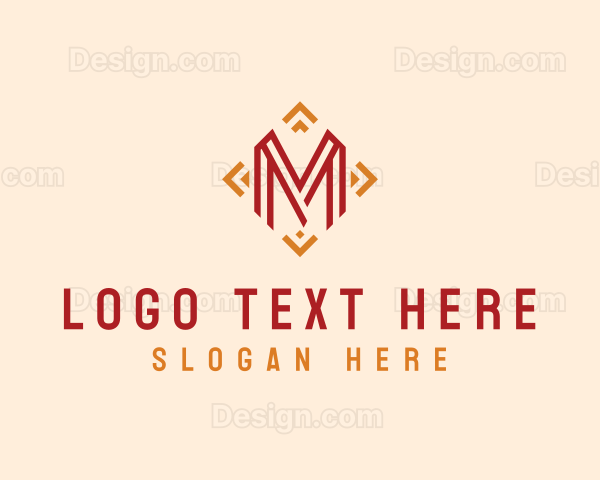 Diamond Geometric Letter M Logo