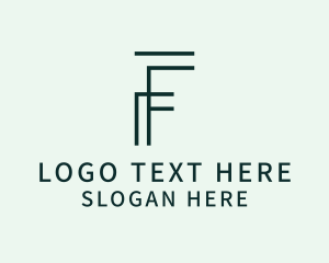 Geometric Business Letter F logo