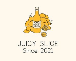 Lemon Kombucha Drink Bottle  logo design