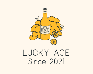 Lemon Kombucha Drink Bottle  logo design