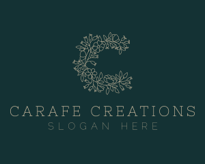 Floral Beauty Wreath  logo design