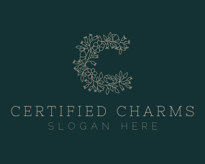 Floral Beauty Wreath  logo design