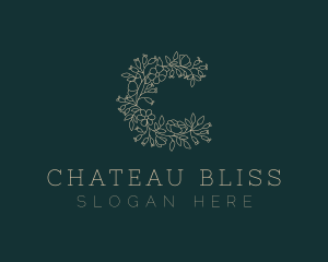 Floral Beauty Wreath  logo design