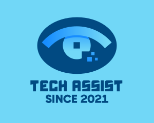 Eye Tech Pixel logo design