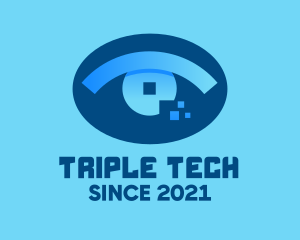 Eye Tech Pixel logo design