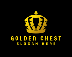 Golden Monarchy Crown logo design