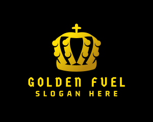 Golden Monarchy Crown logo design