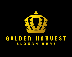 Golden Monarchy Crown logo design