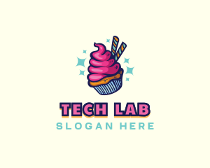 Sweet Pastry Cupcake Logo