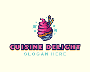 Sweet Pastry Cupcake logo design