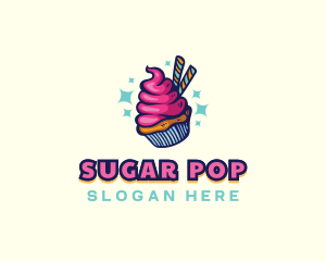 Sweet Pastry Cupcake logo design