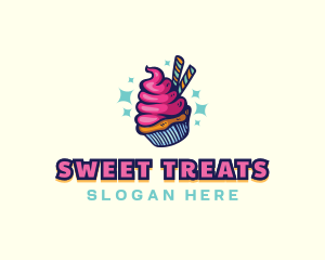 Sweet Pastry Cupcake logo design