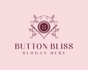 Button Needle Sewing logo design