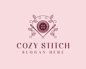 Button Needle Sewing logo design