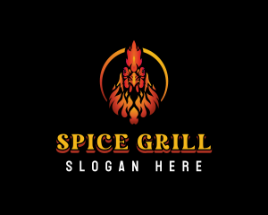 Fire Chicken Grill logo design