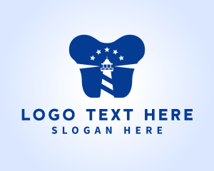 Blue Dental Lighthouse logo