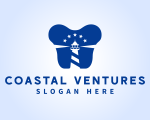 Blue Dental Lighthouse logo