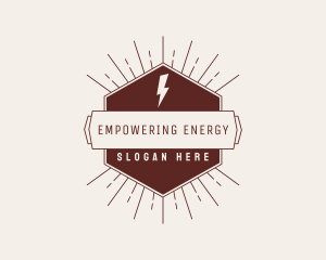 Retro Power Electricity logo design