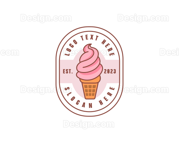 Ice Cream Dairy Dessert Logo