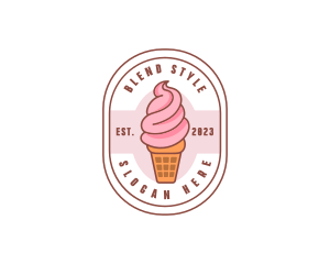 Ice Cream Dairy Dessert Logo