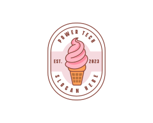 Ice Cream Dairy Dessert Logo