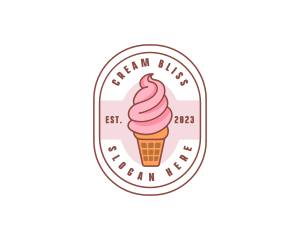 Ice Cream Dairy Dessert logo design