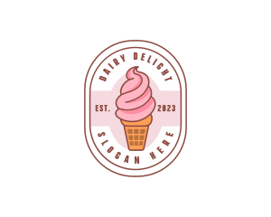Ice Cream Dairy Dessert logo design