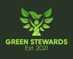 Organic Green Tree Wellness  logo design