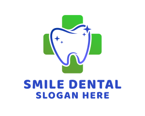 Dental Cross Tooth logo design