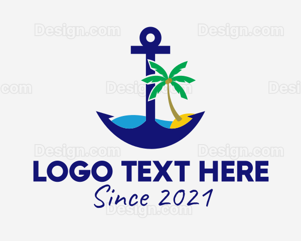 Tropical Tree Anchor Logo