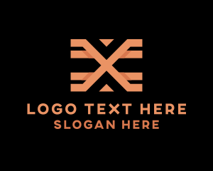 Tribal Business Pattern Letter X logo