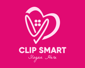 Pink Fashion Heart logo design