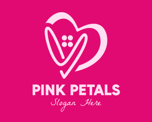 Pink Fashion Heart logo design