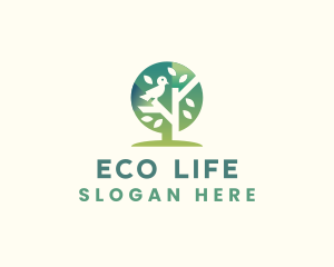 Eco Tree Bird logo design