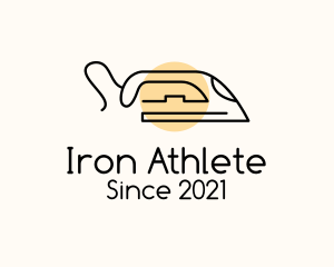 Outline Dry Iron  logo design