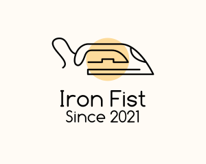 Outline Dry Iron  logo design