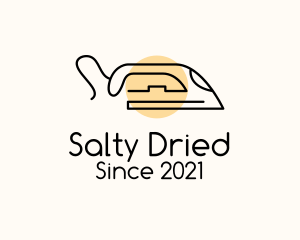 Outline Dry Iron  logo design