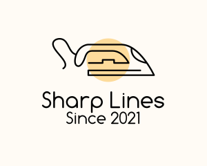 Outline Dry Iron  logo design