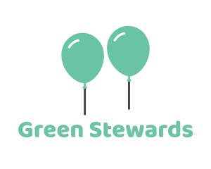 Green Party Balloons logo design