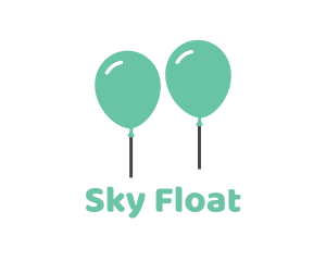 Green Party Balloons logo design