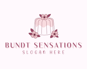 Floral Bundt Cake  logo design