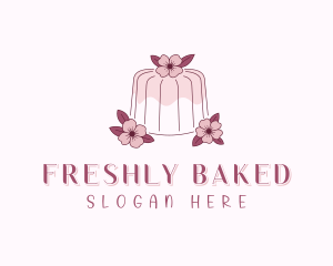 Floral Bundt Cake  logo design