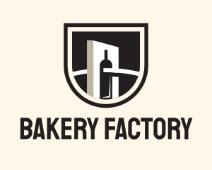 Wine Factory Crest logo design