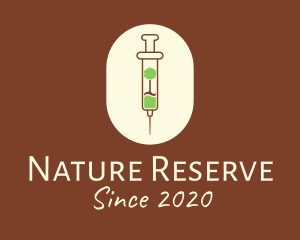 Nature Forest Vaccine Syringe logo design