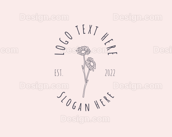 Hand Drawn Daisy Beauty Logo