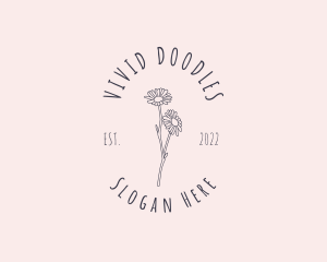 Hand Drawn Daisy Beauty logo design