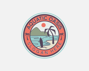 Beach Resort Vacation logo design